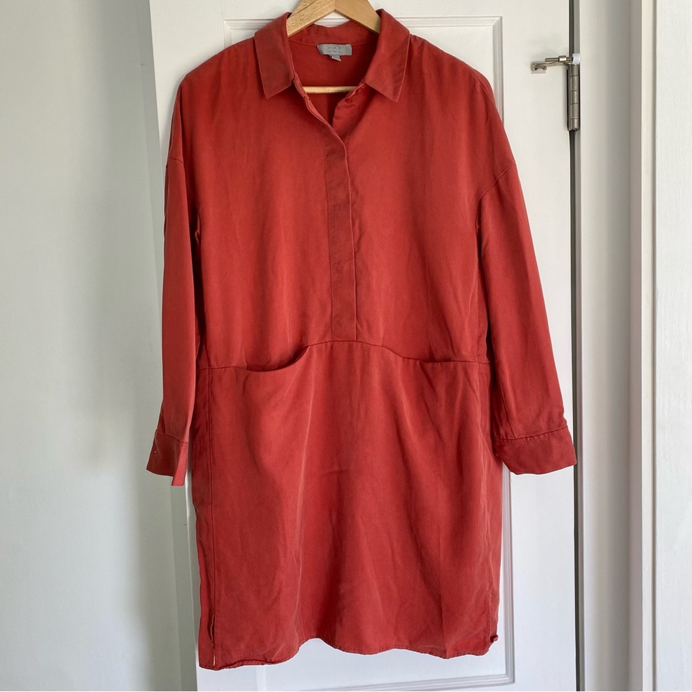 COS Coral Shirt Dress
